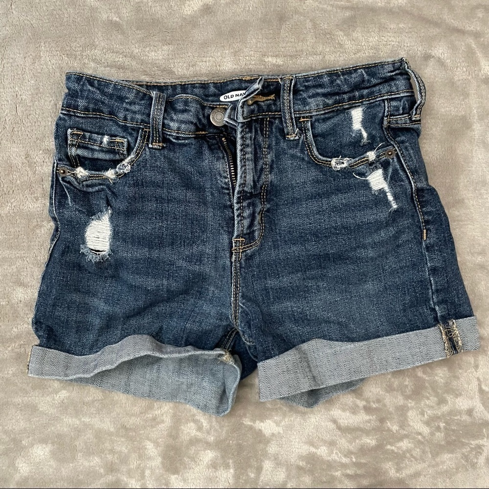 Old Navy Hi-Rise Super Slim Pockets Women’s Size 0 Jean Shorts Casual Denim